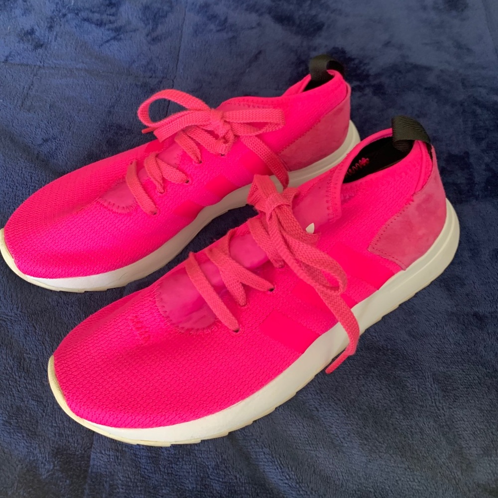 Adidas hot pink worn once!